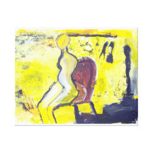 Modern abstrakt konstfigur canvastryck