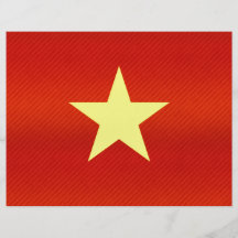 Modern avriven vietnamesisk flagga personliga flygblad