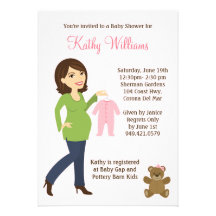 Modern baby showerinbjudan