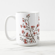 Modern blommigt 2 kaffe mugg