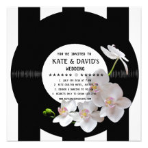 Modern bröllopsinbjudningar för Retro vinylrekordO