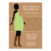 Modern damastast baby showerinbjudan