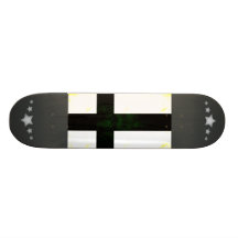 Modern edgy finlandssvensk flagga skate boards