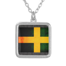 Modern edgy svenskflagga anpassningsbara smycken