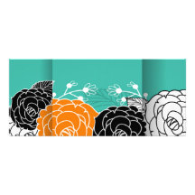 Modern floral wedding set invite
