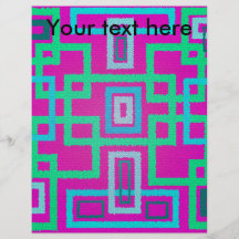 Modern grönt kvadrerar på rosa bakgrund flygblad designs