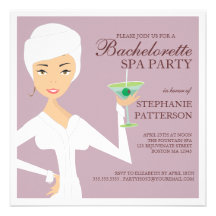 Modern inbjudan för party för brudBachelorette Spa