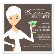 Modern inbjudan för party för brudBachelorette Spa