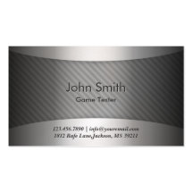 Modern Metal Game Testing Business Card