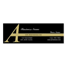 Modern Monogram A i gult Visit Kort