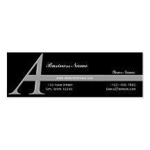 Modern Monogram A i silver Visitkort Mallar