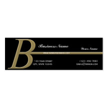 Modern Monogram B i guld Visitkort