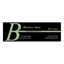 Modern Monogram B i Seafoam grönt Visitkort