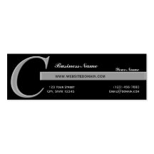 Modern Monogram C i silver Visit Kort