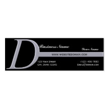 Modern Monogram D i den Smokey lilan Visitkort
