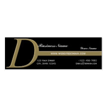 Modern Monogram D i guld Visitkort Mallar