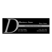 Modern Monogram D i silver Visitkort