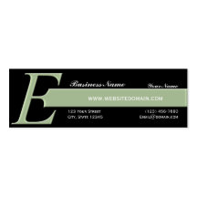 Modern Monogram E i Seafoam grönt Visitkort