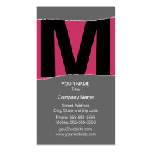Modern Monogramvisitkort
