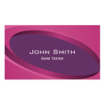 Modern Purple Game Testing Business Card