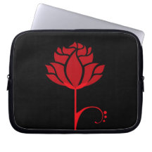 Modern röd roslaptop sleeve datorfodral