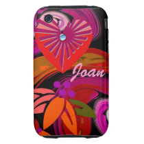 Modern romantisk case för iPhone 3 med namn