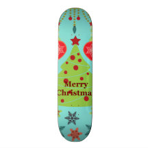 Modern snöflingor för helgdaggod julträd anpassningsbara skateboard