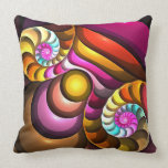 Modern Spiral, Fractal, Abstract Pillow
