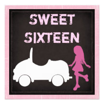 Modern sweet sixteenfödelsedaginbjudan