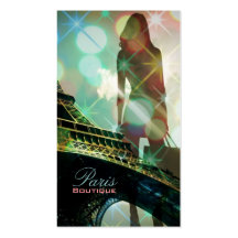 moderna eleganta paris sparkles silhouettemode visitkort mallar