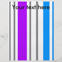 Moderna violetta vit- och blåttrandar custom flyer