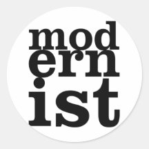 Modernist Rund Klistermärke