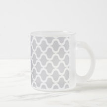 Modernt gallermönster för grått & för vit kaffe kopp