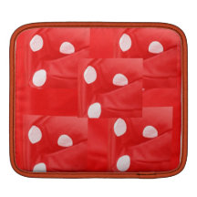 Modetyg - vit för satängsilke n pricker iPad sleeve