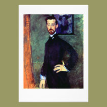 Modigliani konstporträtt som målar Paul Alexanders inbjudningar