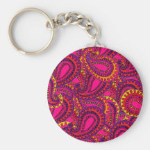Modrosor Paisley Nyckelring