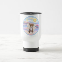 Moln - (ljusröd) Chihuahuaängel, Kaffe Mugg