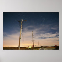 Molniga och månbelysta Skies Posters