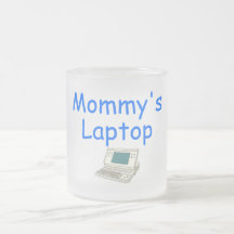 Mommys bärbar dator (blått) muggar