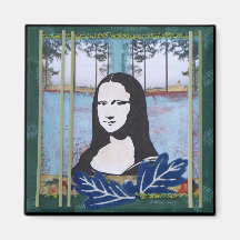 Mona Lisa i landet Kylskåps Magneter