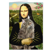 Mona Lisa - Norweigan skogkatt Hälsningskort