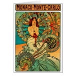 Monaco Monte - carlo art nouveau Hälsningskort