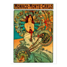 Monaco Monte - carlo art nouveau Vykort