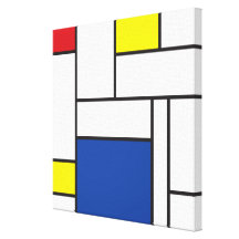 Mondrian Minimalist De Stijl Konst kanvastryck
