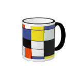 Mondrian - sammansättning en mugg