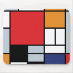 Mondrian - sammansättning med det stora röda flygp mus mattor