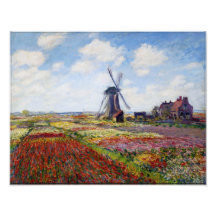 Monet fält av tulpan med kvarntrycket fotografi