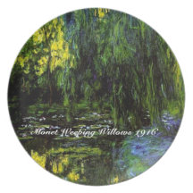 MONET-näckrosdamm pläterar TÅRPILAR Tallrik