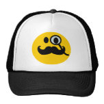 Monocle- & mustaschSmiley (anpassadebackgrnd) Kepsar