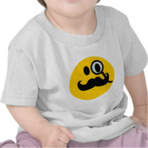Monocle- & mustaschSmiley (anpassadebackgrnd) Tee Shirts